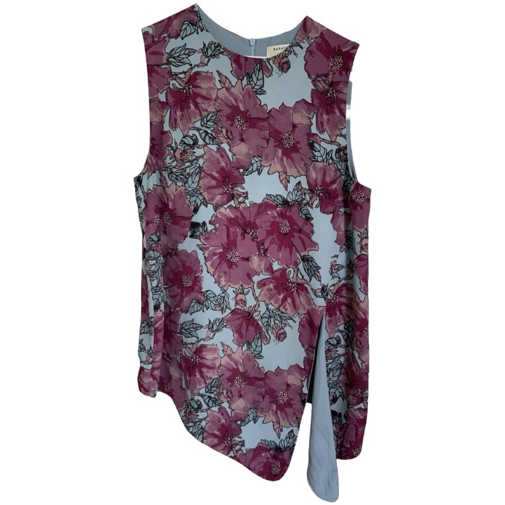 Aritzia Babaton Hopkins Floral Sleeveless Blouse Small